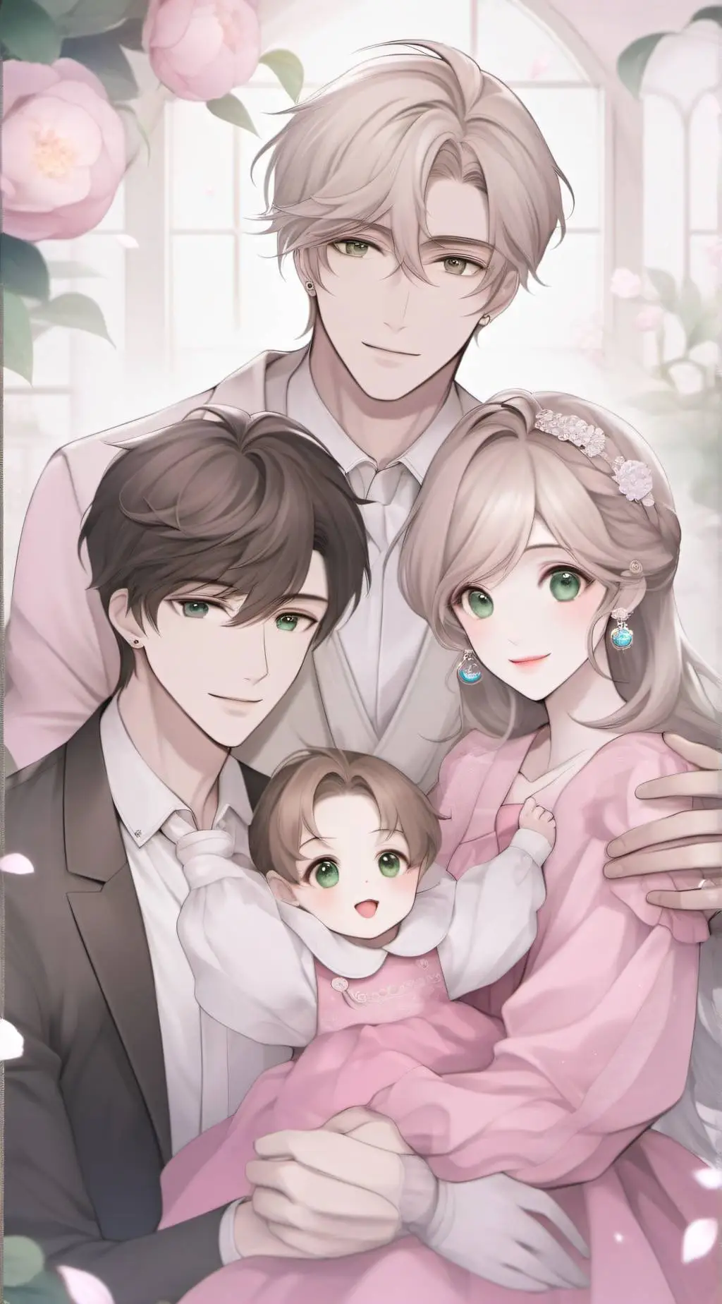 ai character: 👨‍👨‍👧‍👦 background