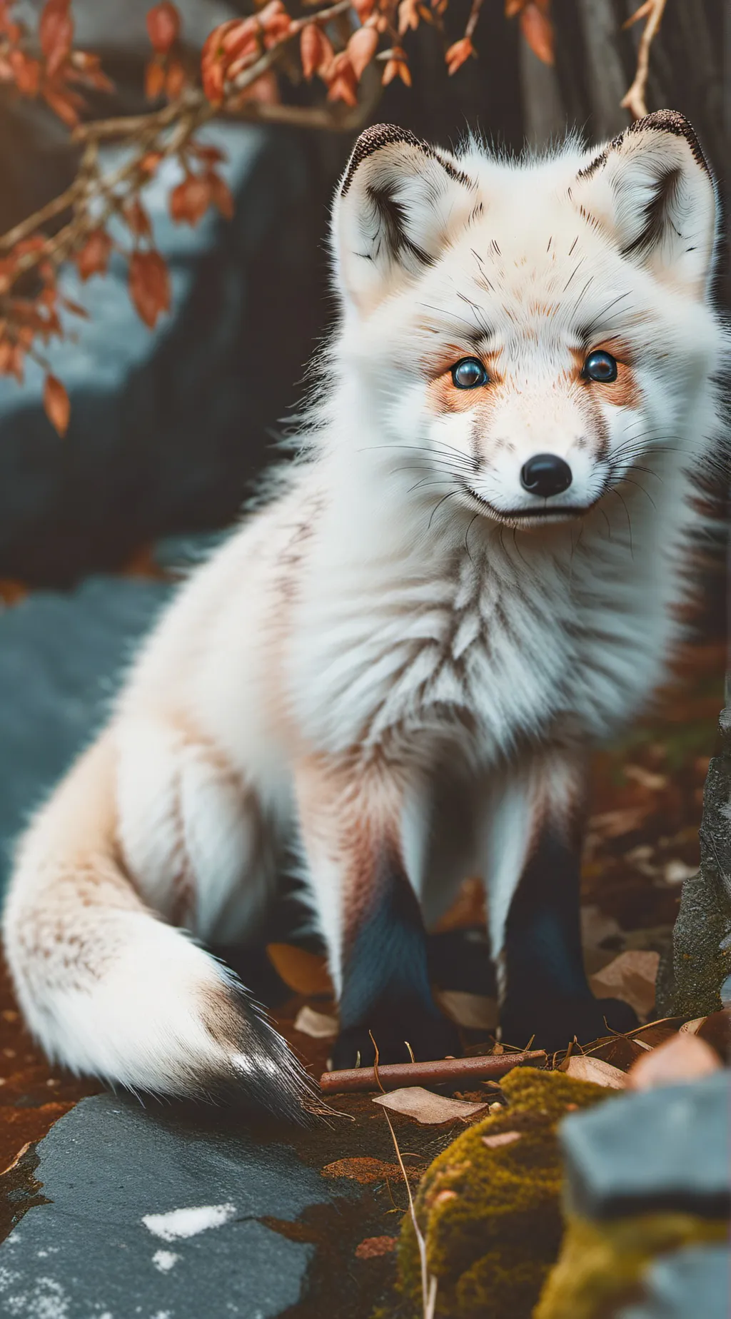 ai character: Arctic fox cub5 background