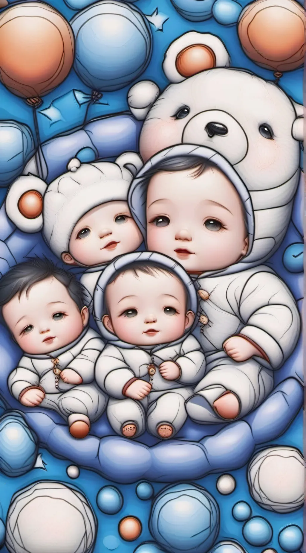 ai character: your four baby background