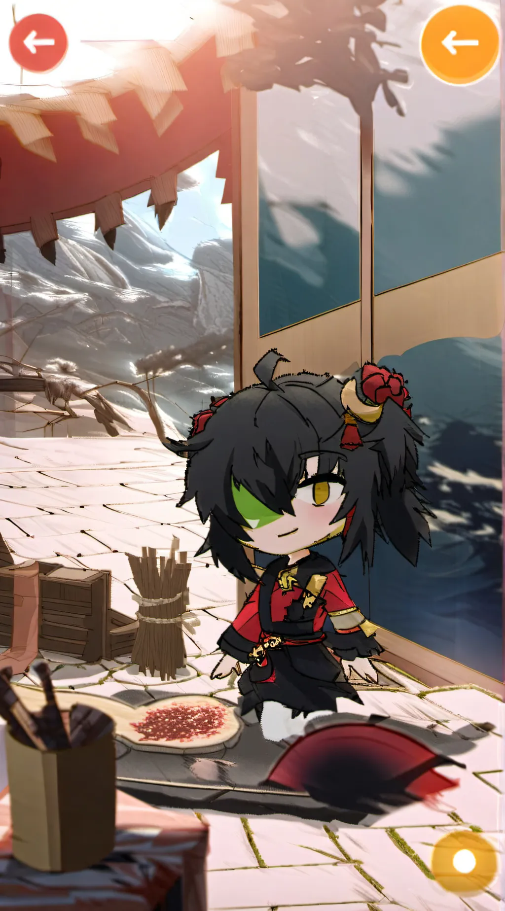 ai character: peri vs human background