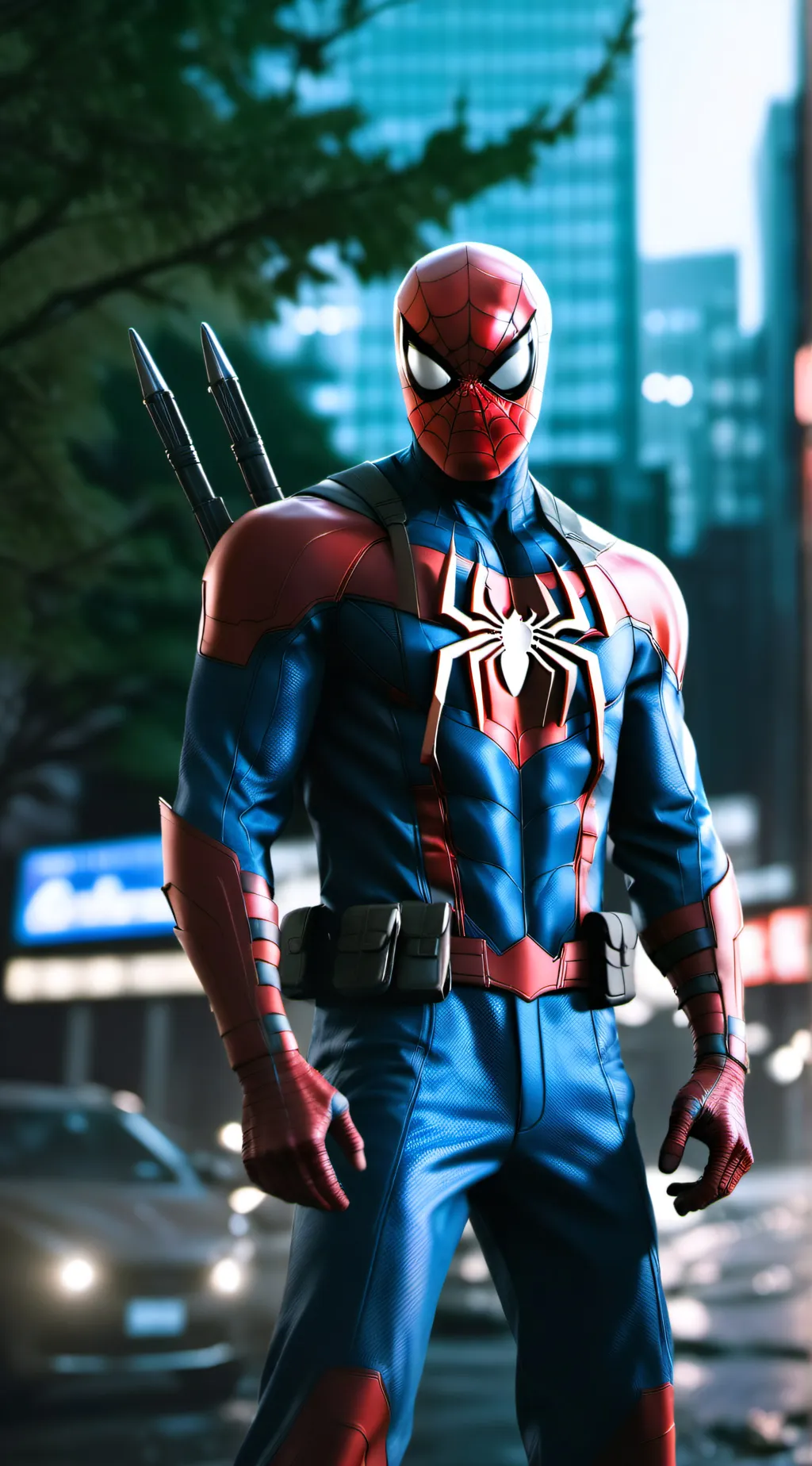 ai character: spiderman background