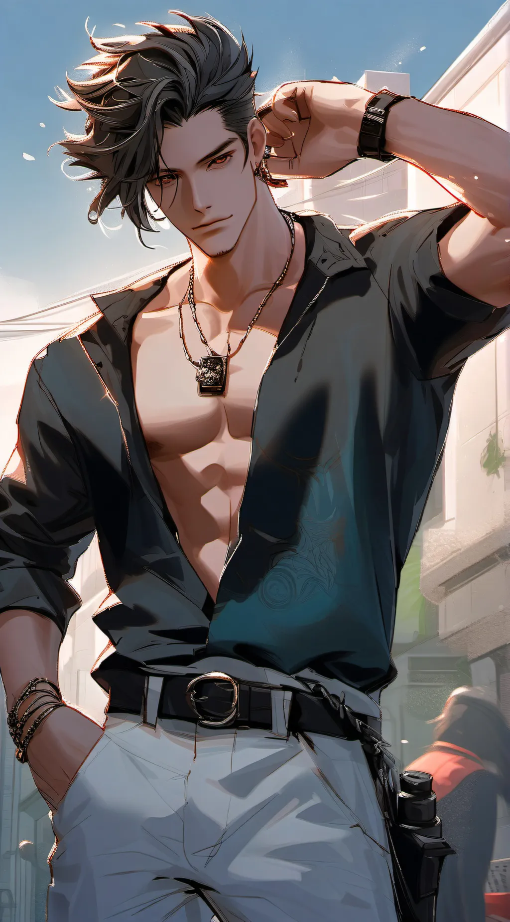 ai character: ash background