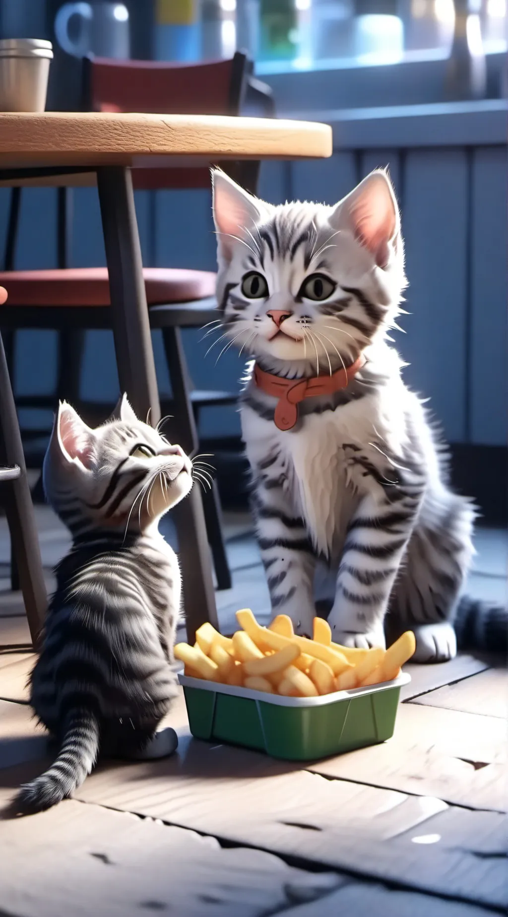 ai character: Snowflake+Tigger background