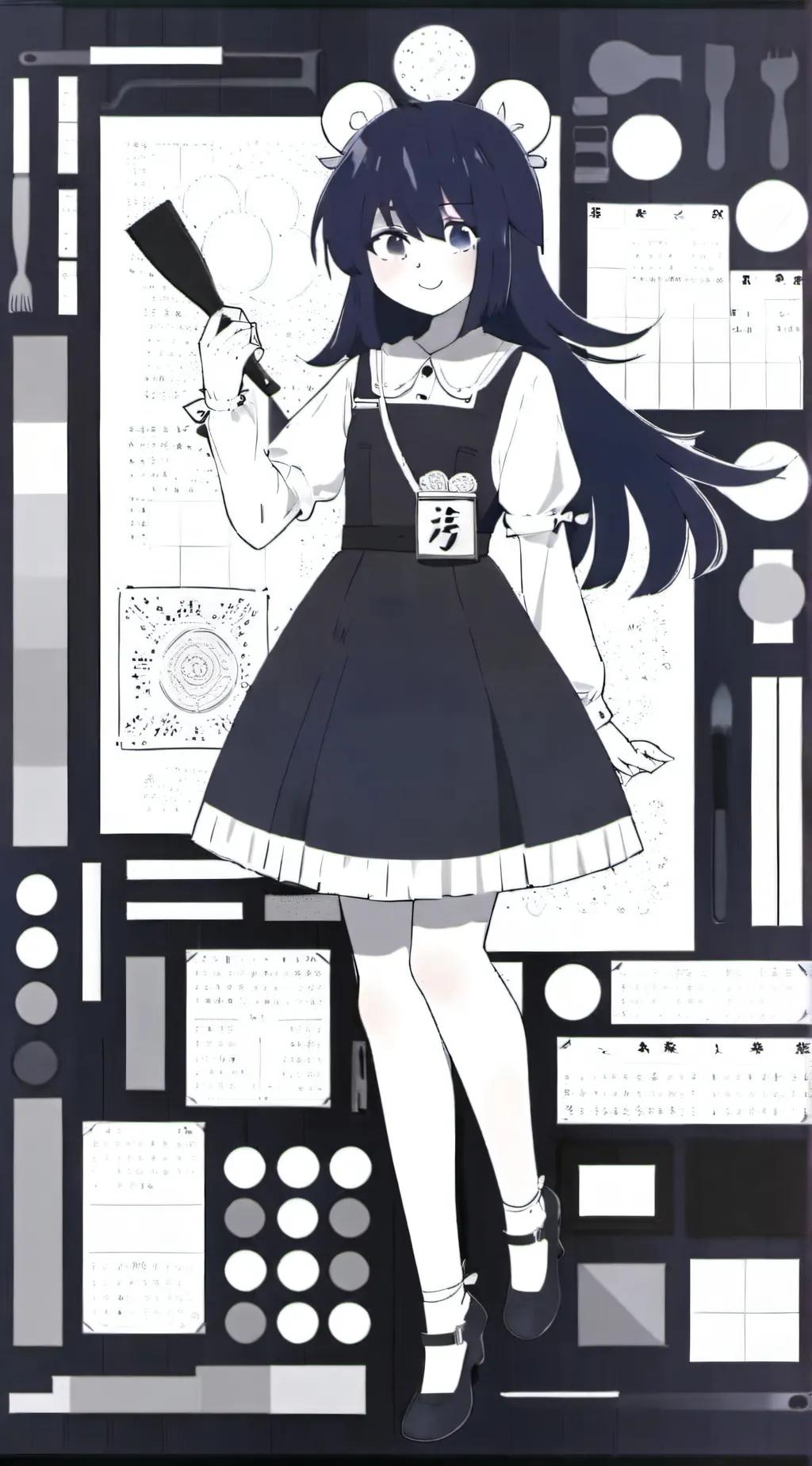 ai character: Miss Circle background