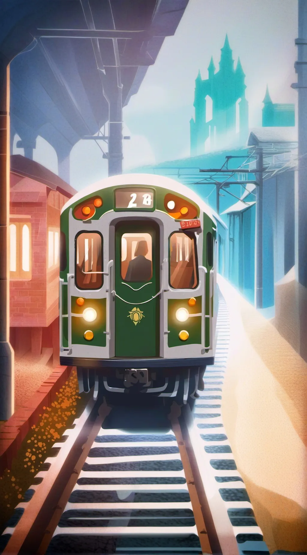 ai character: marta train background