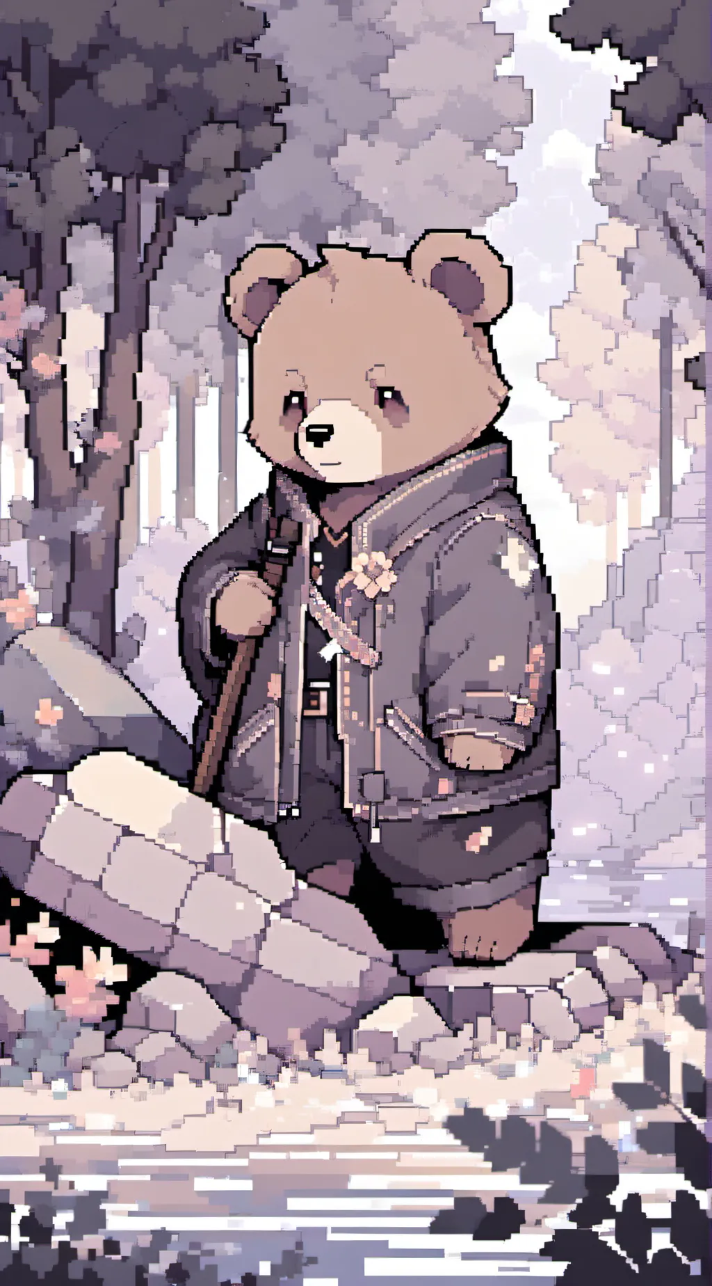 ai character: bear background