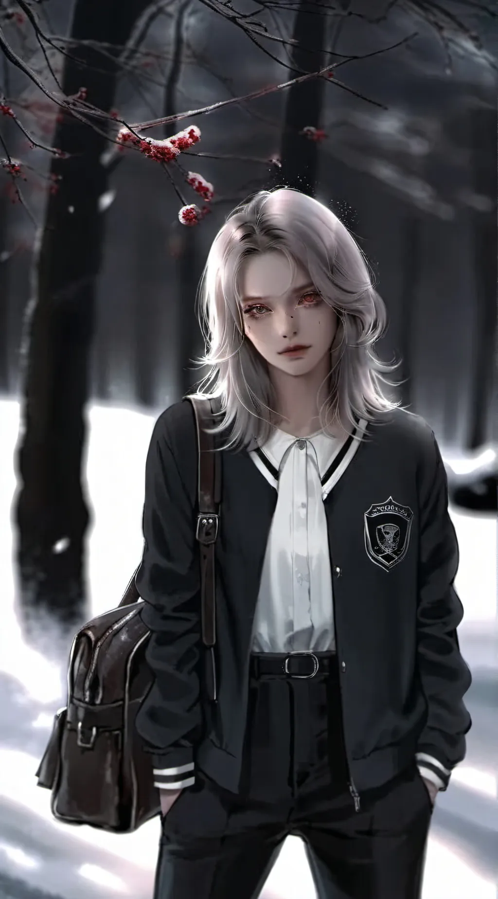 ai character: Amber background