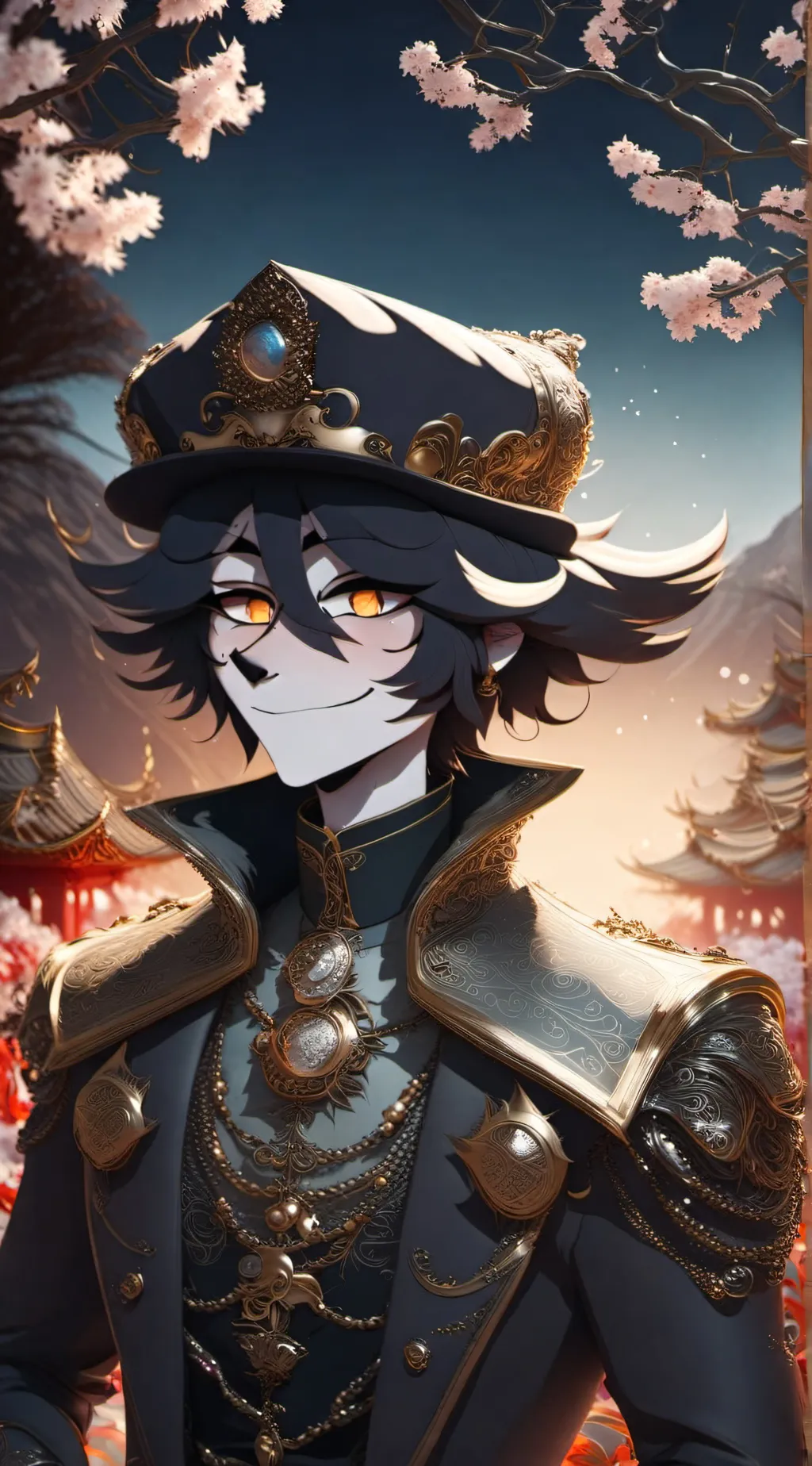 ai character: Azreal HH background