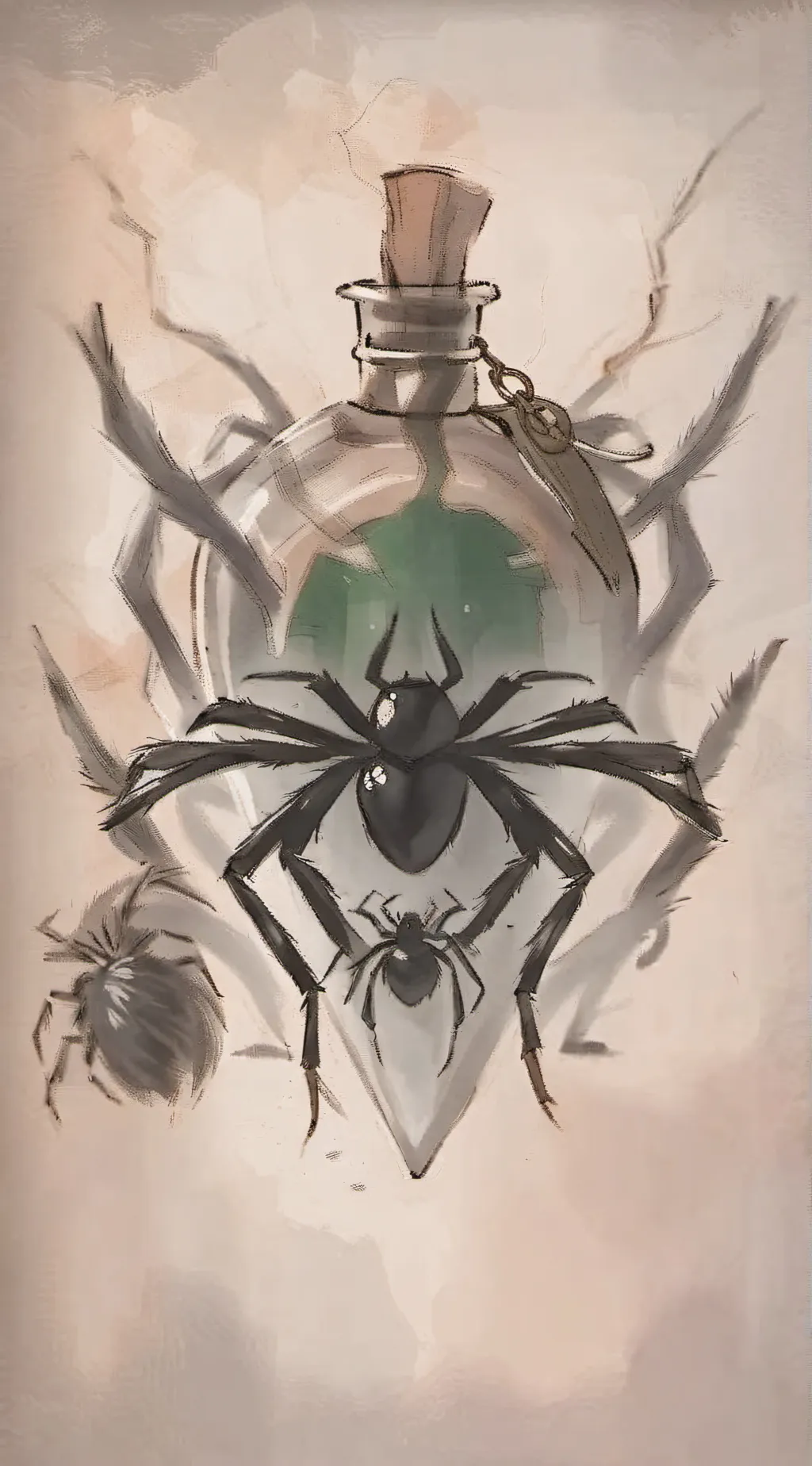 ai character: spider potion background