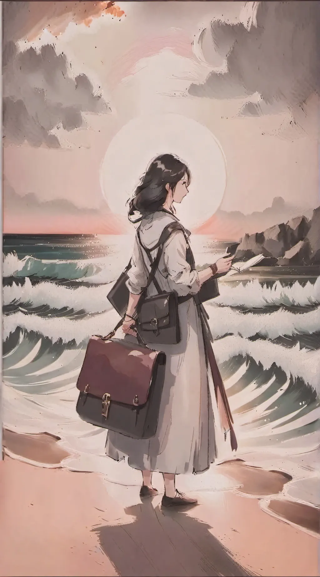 ai character: woman background