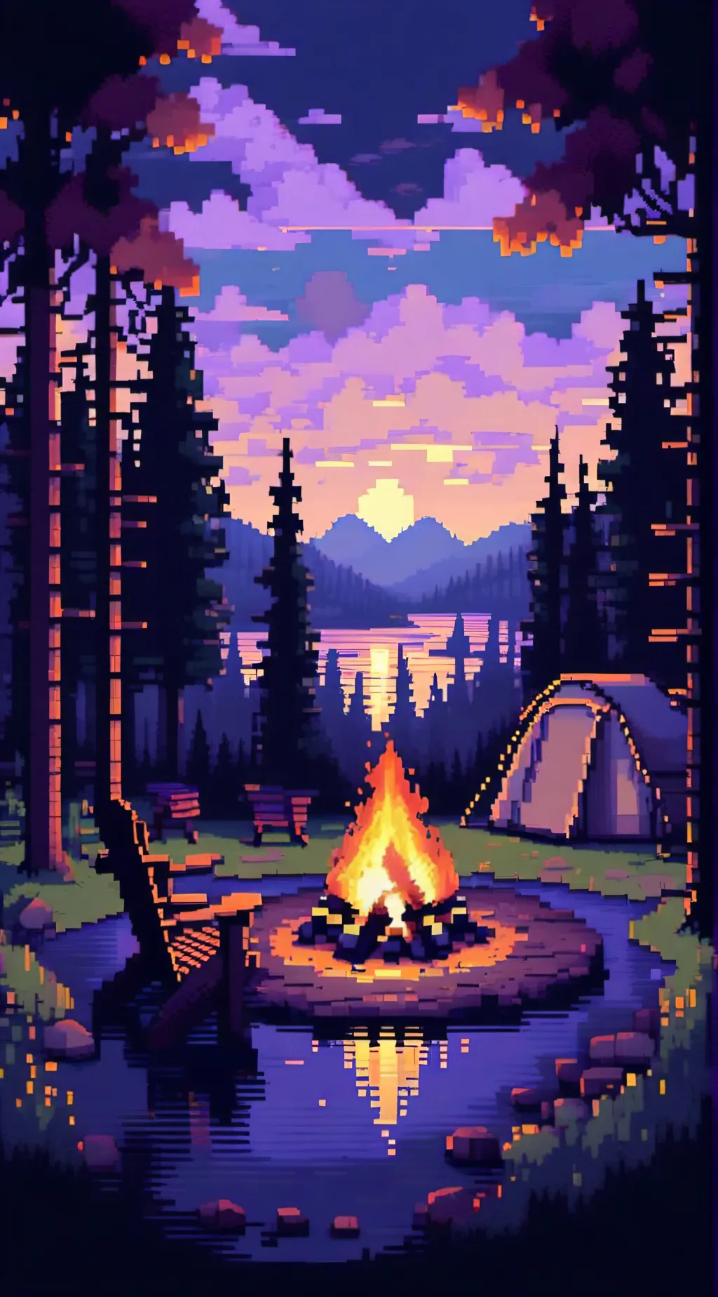 ai character: rest point background