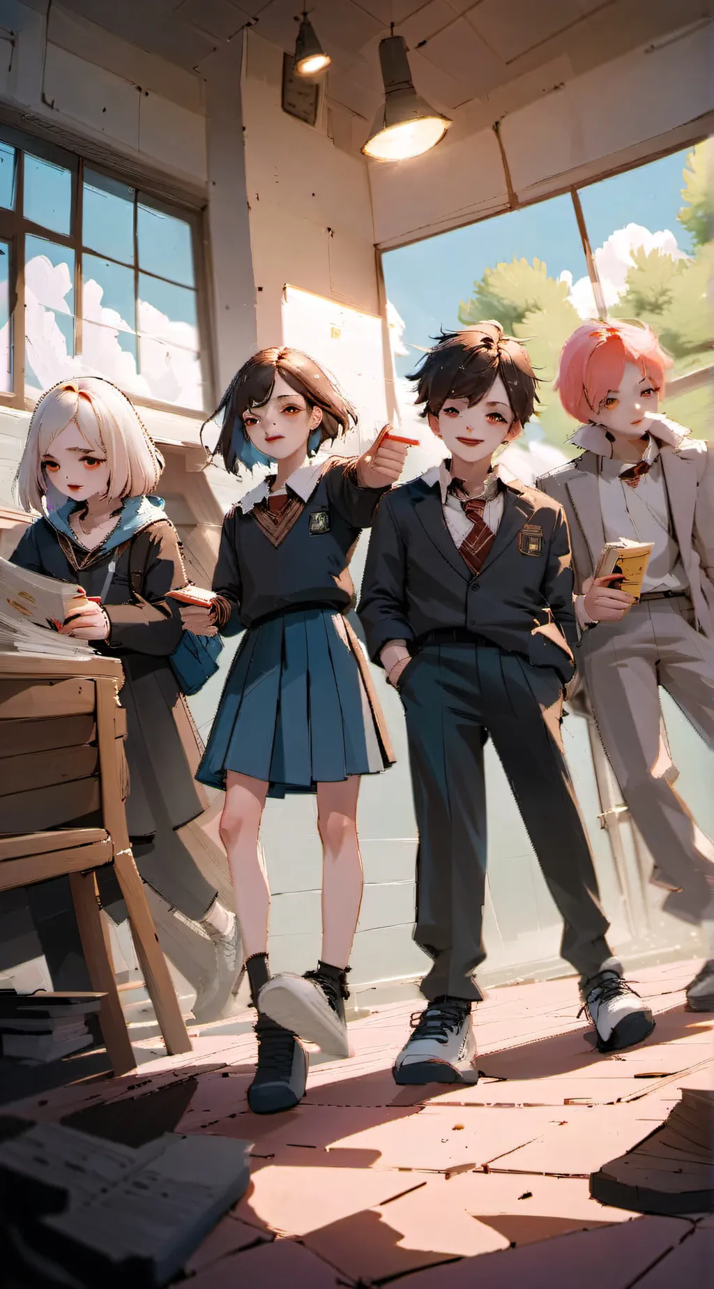 ai character: school  background