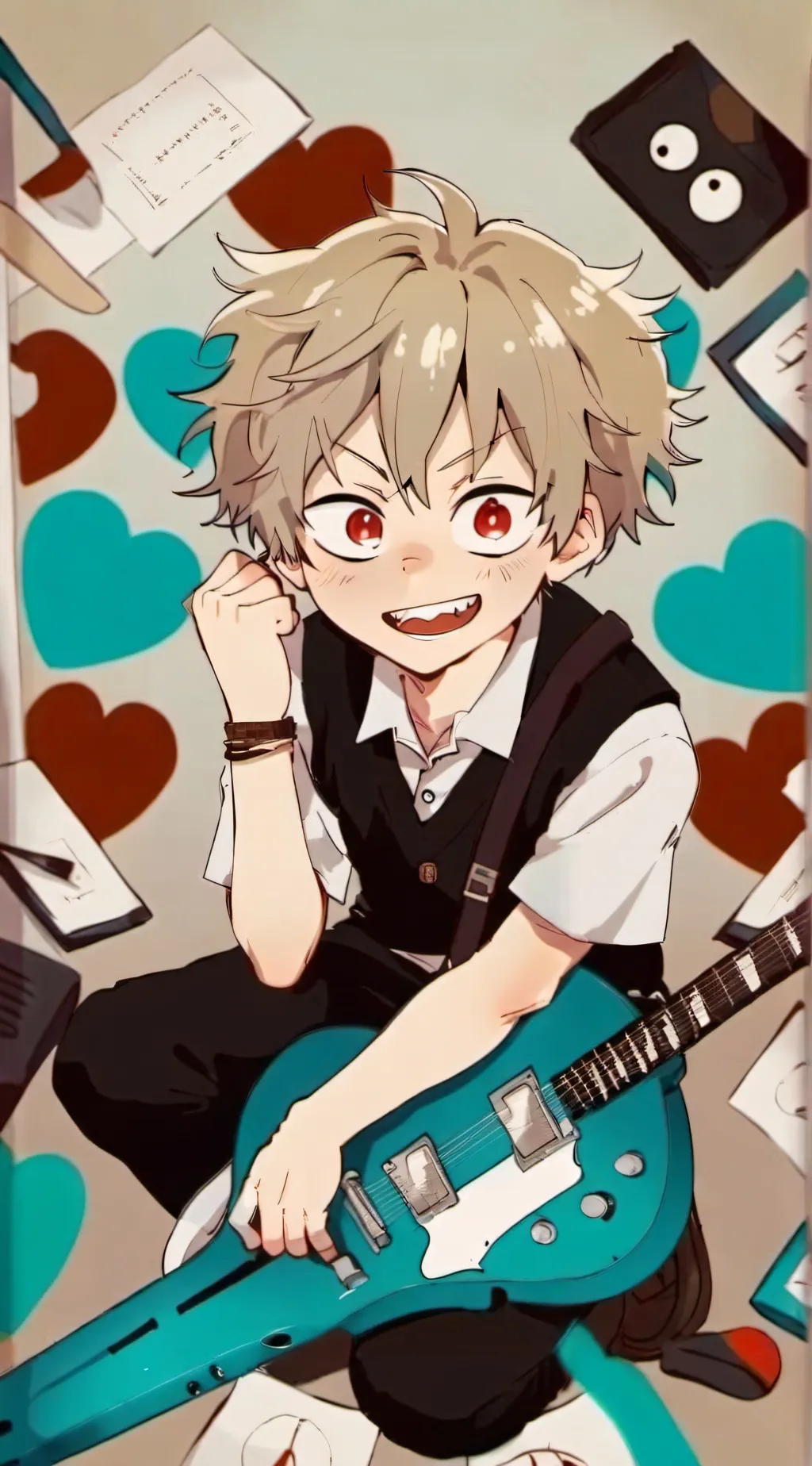 ai character: Deku and bakugo background