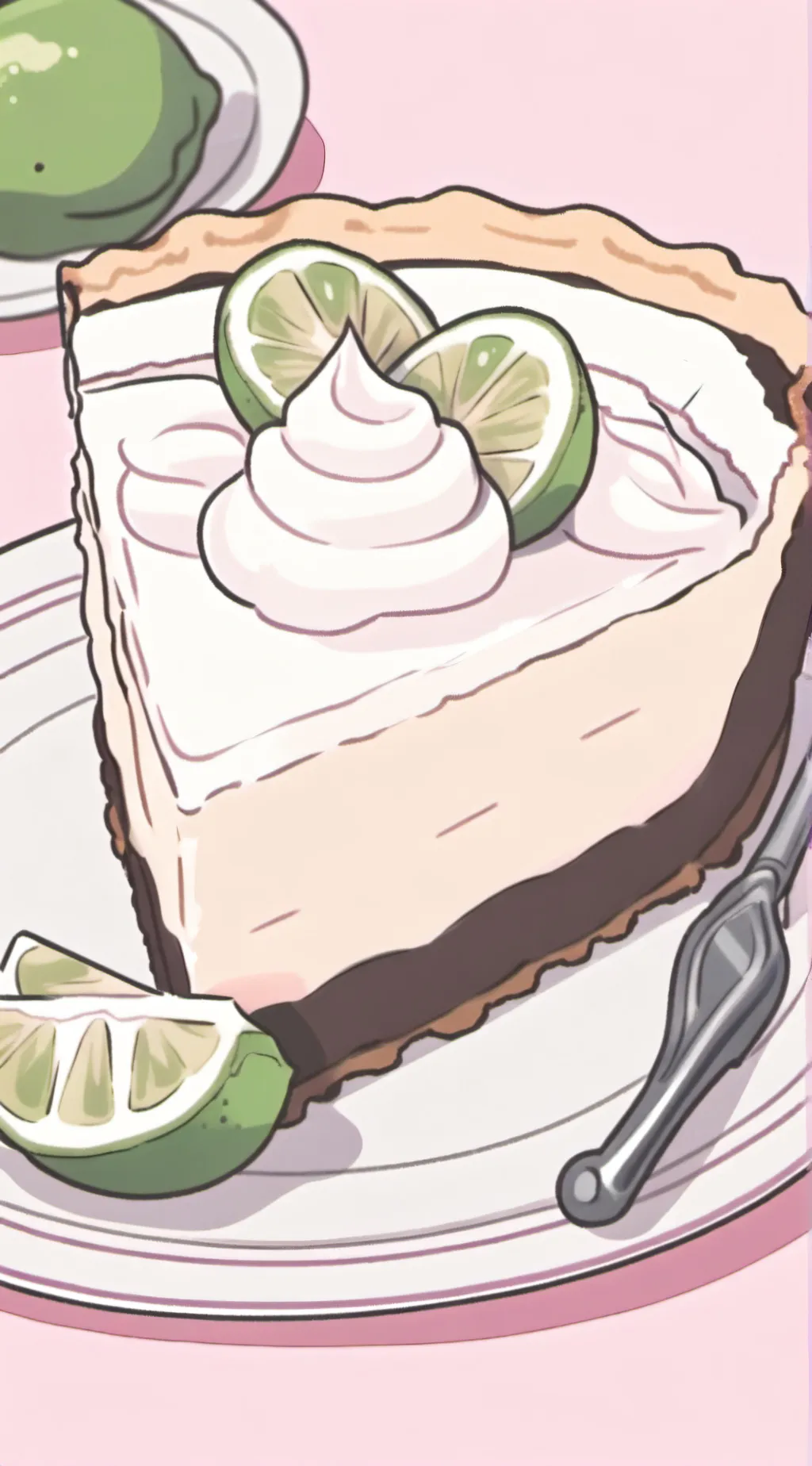 ai character: key lime pie  background