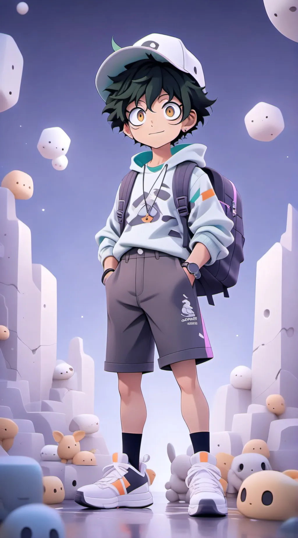 ai character: Deku background