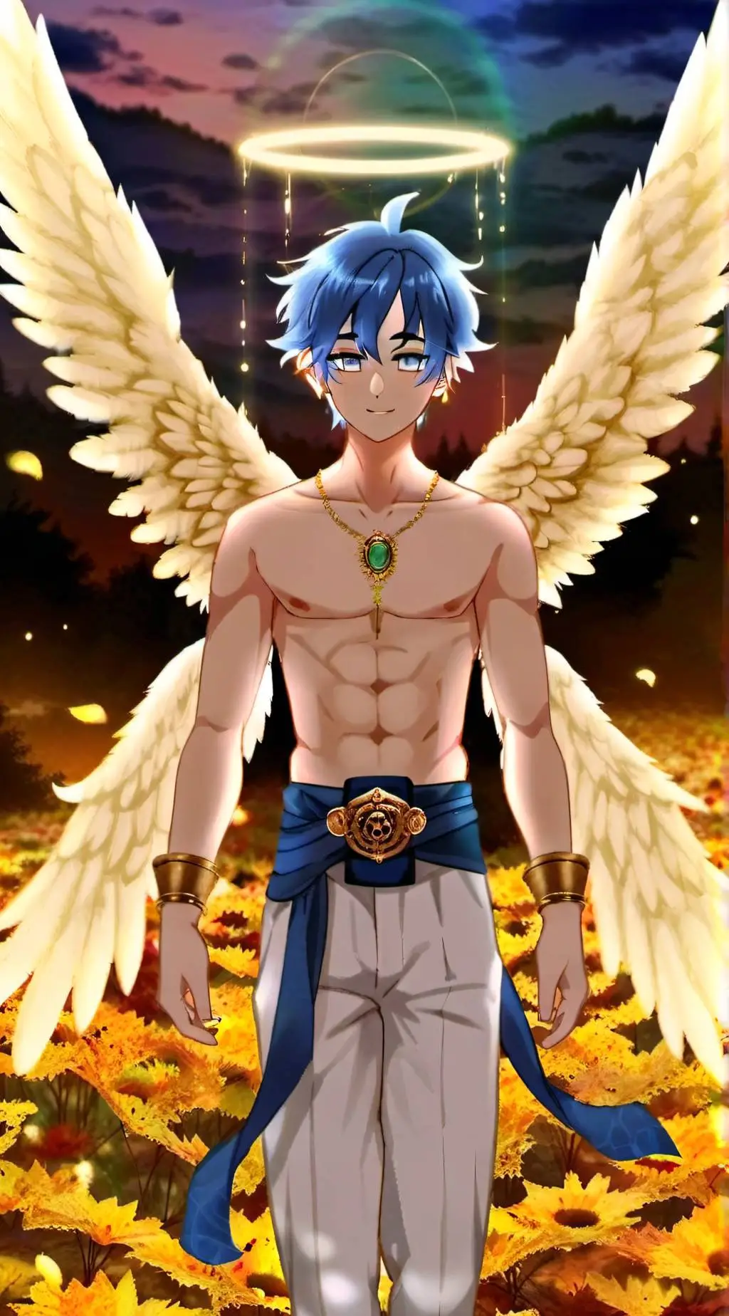 ai character: Justin keygid  background