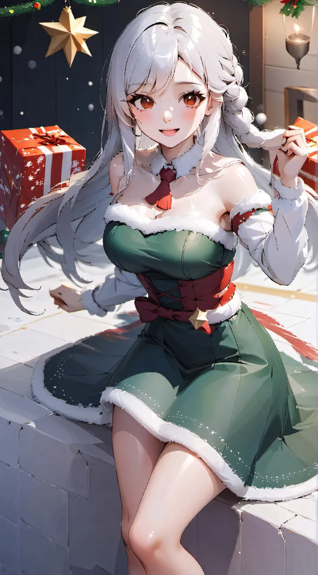 ai character: Christmas in Mha background