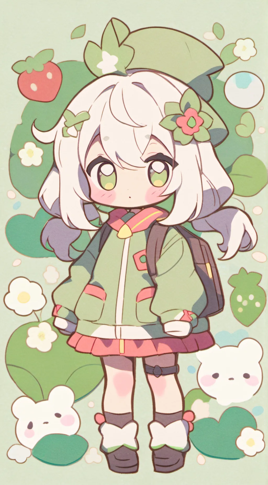 ai character: rose background