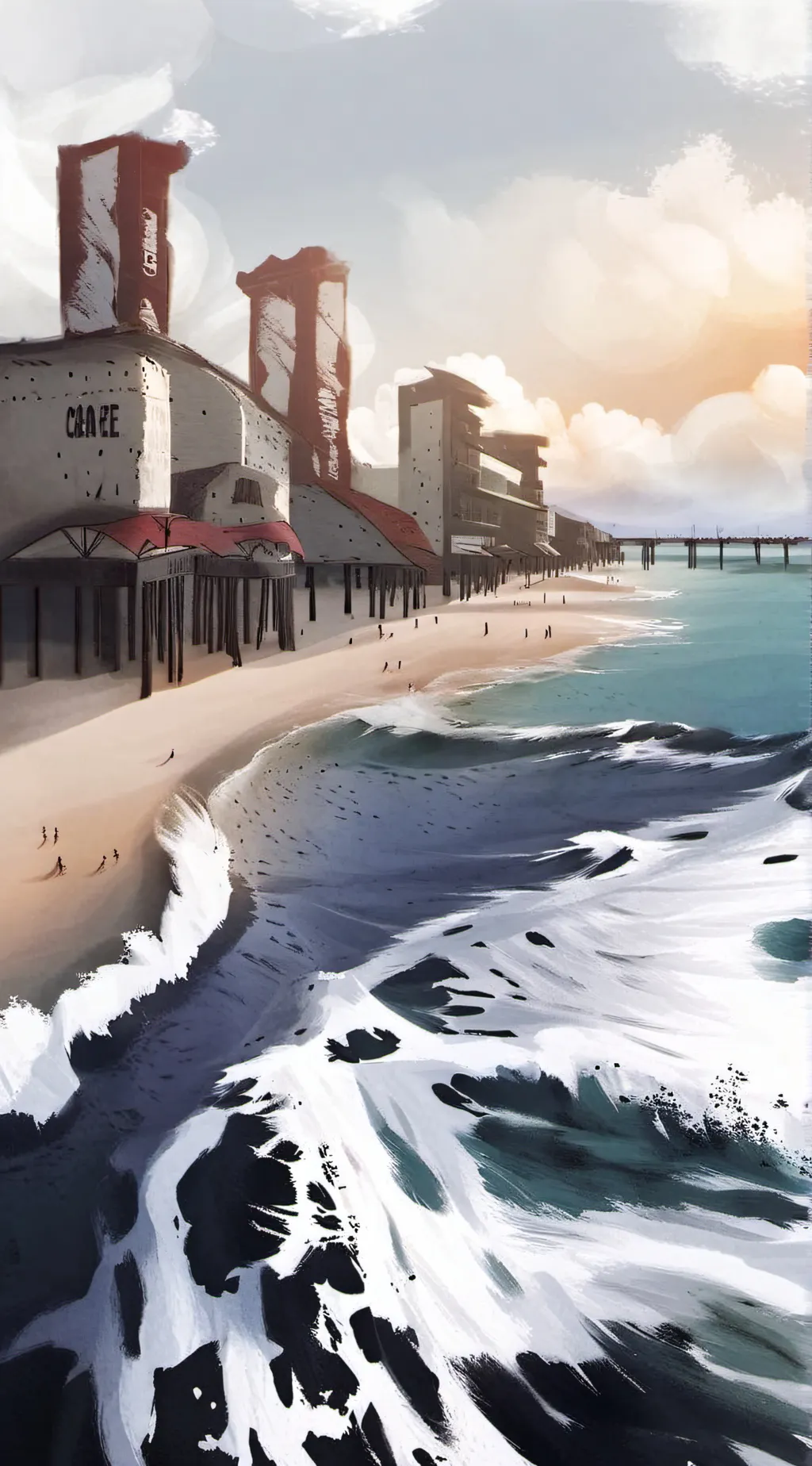 ai character: Bikini bottom background