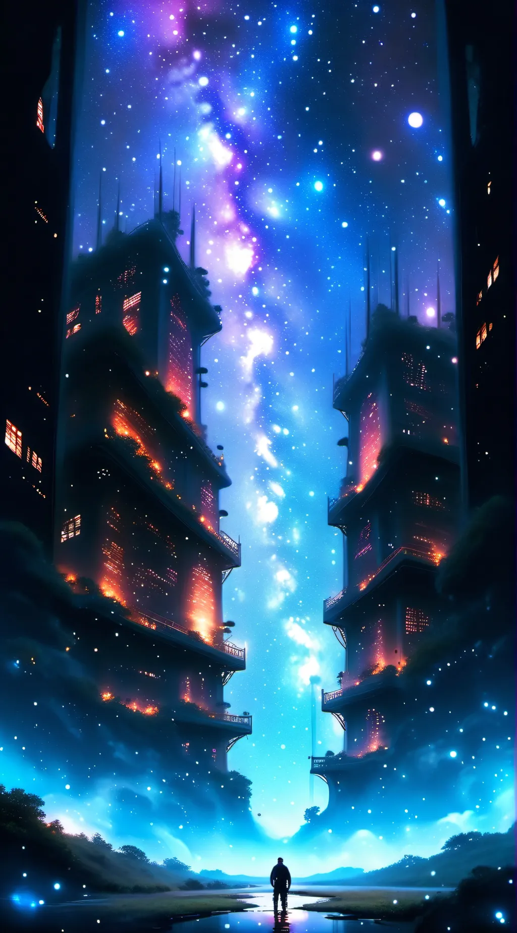 ai character: Tall clockman background