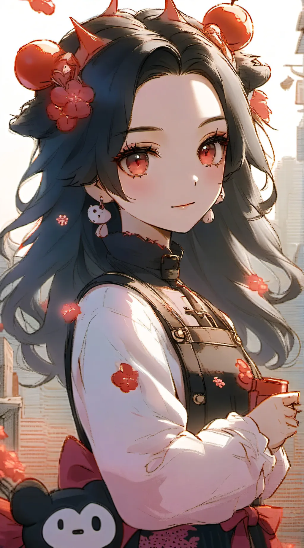 ai character: KUROMI background