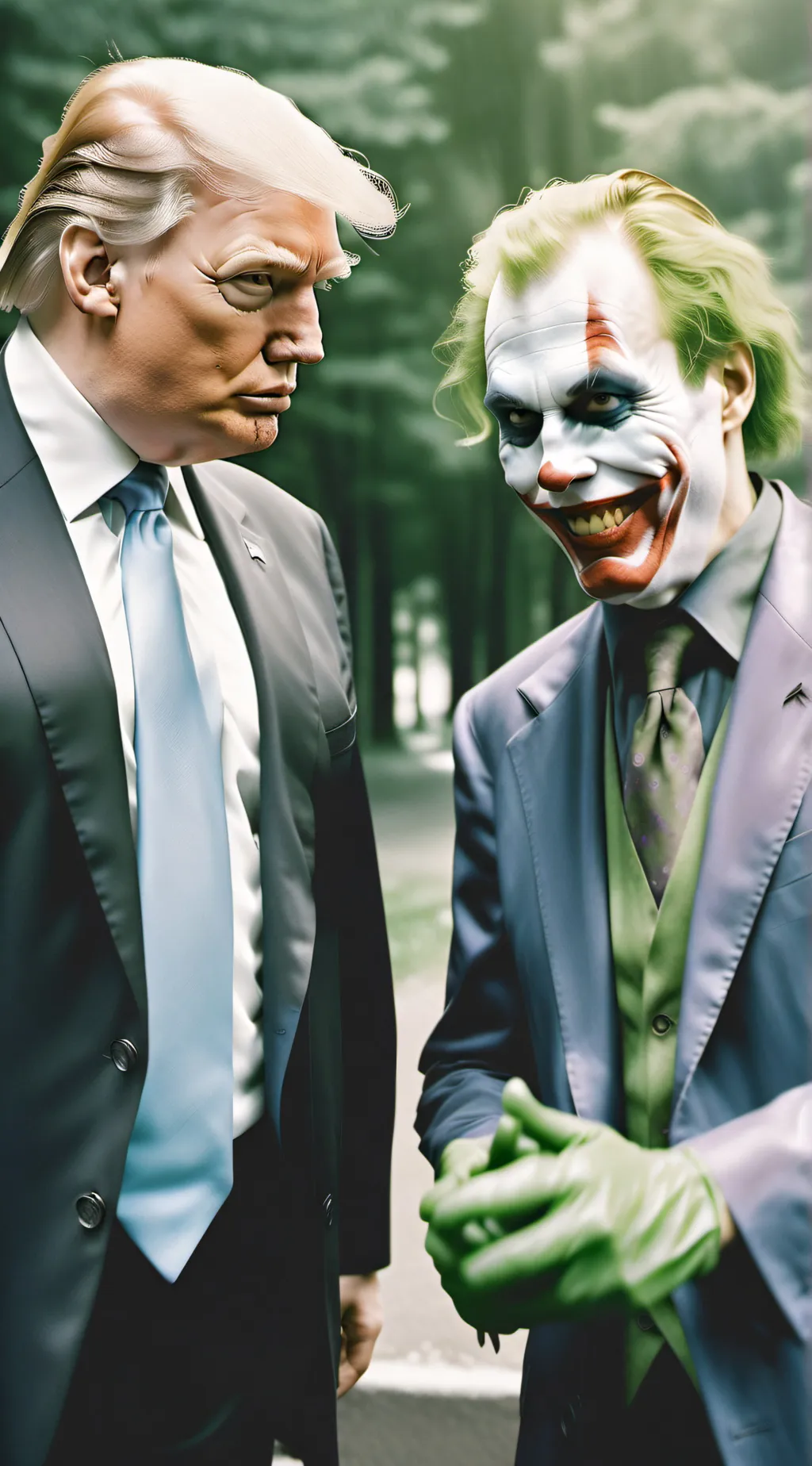 ai character: trump and joker background