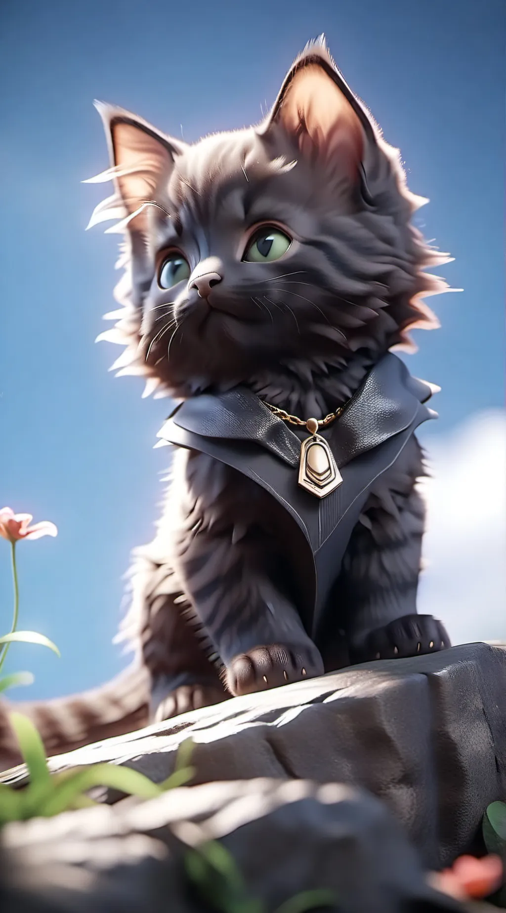 ai character: Cute cat background