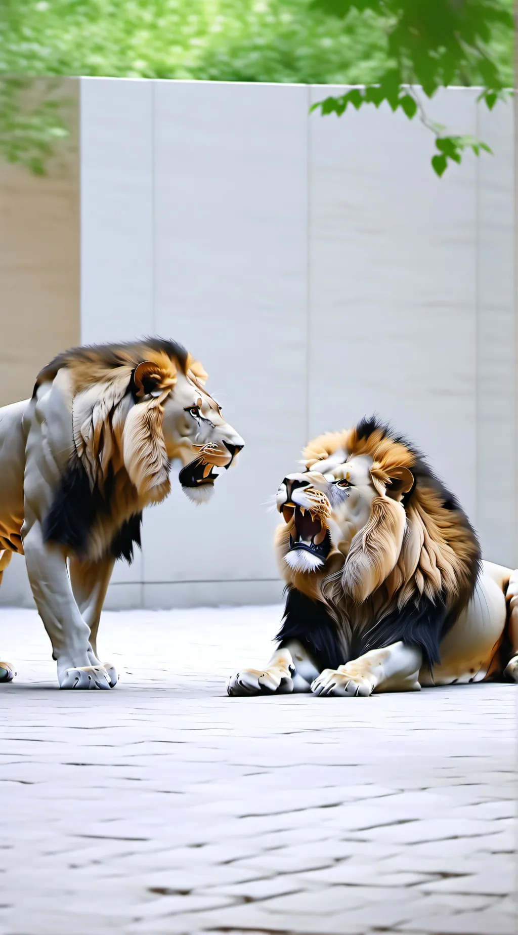 ai character: Lion pride background