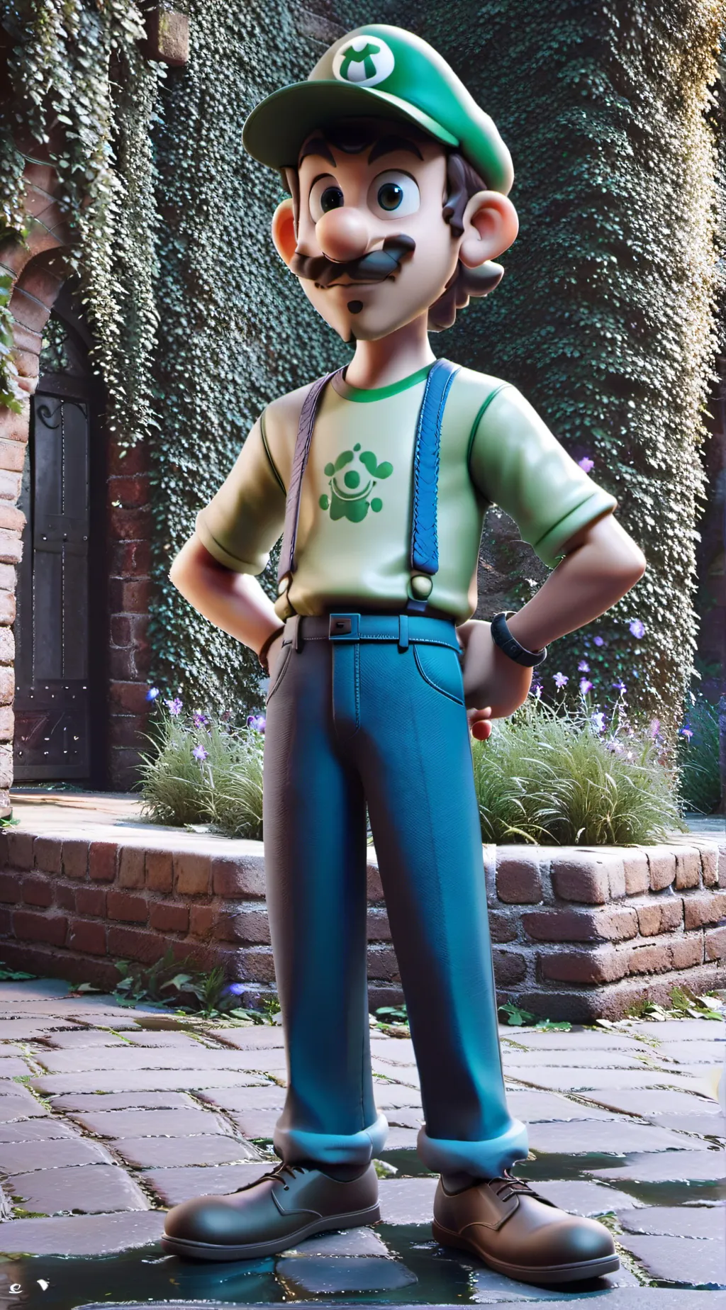 ai character: Luigi background