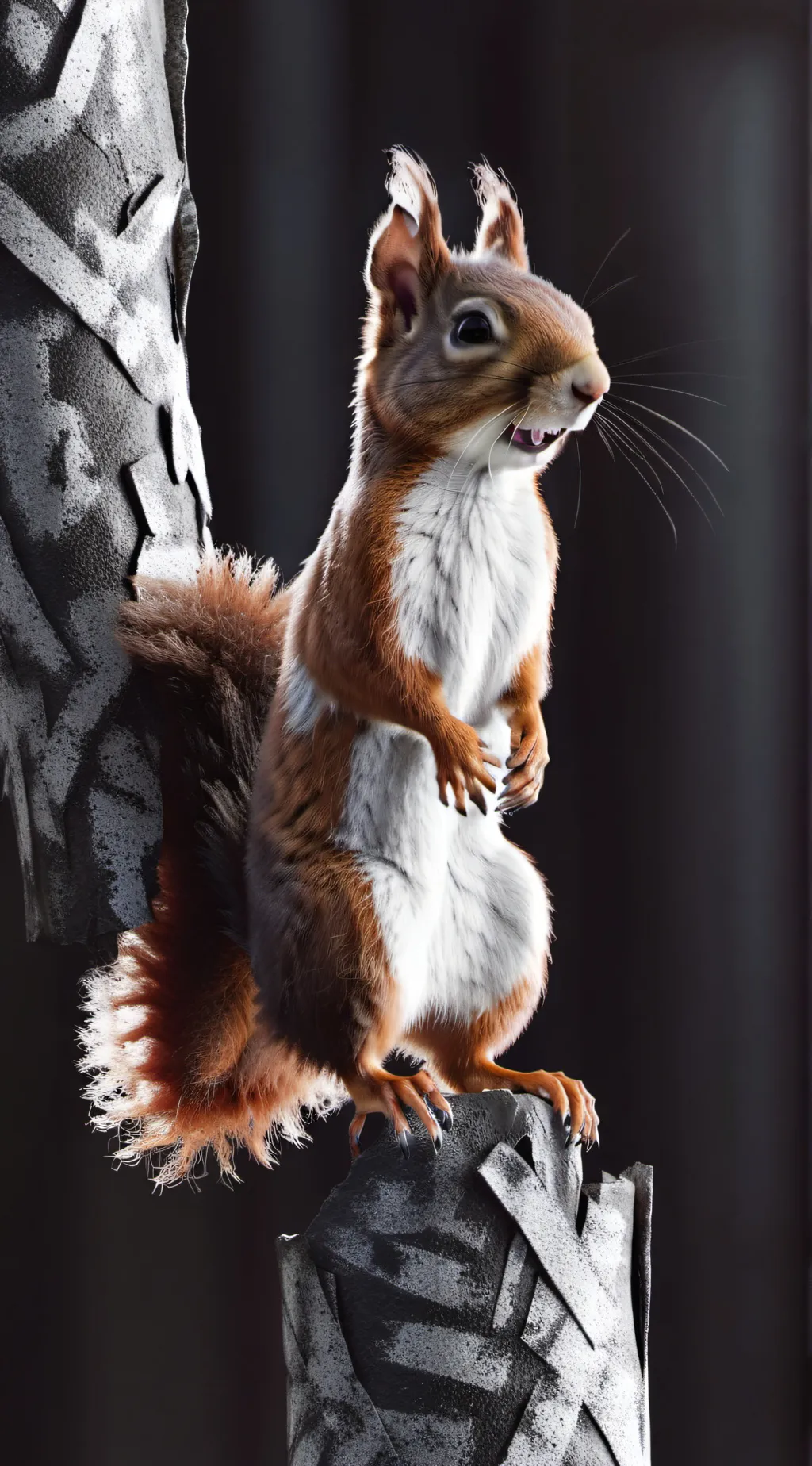 ai character: squiggles background