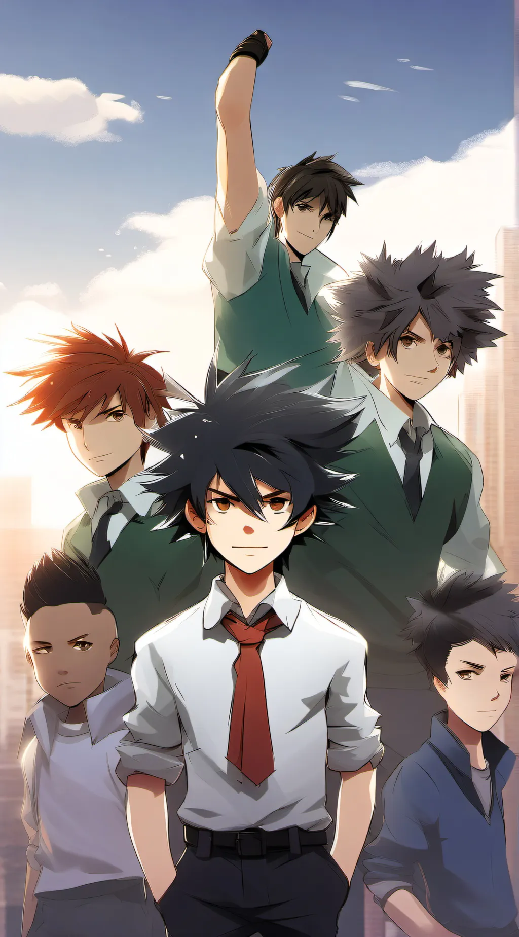 ai character: middle school mha background