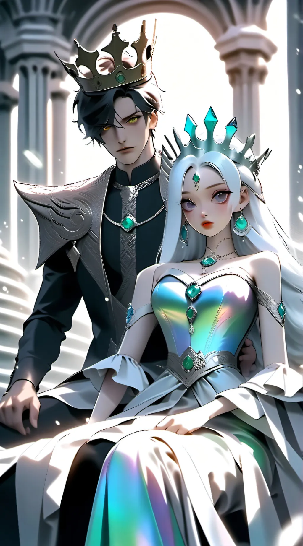 ai character: king & Queen  background