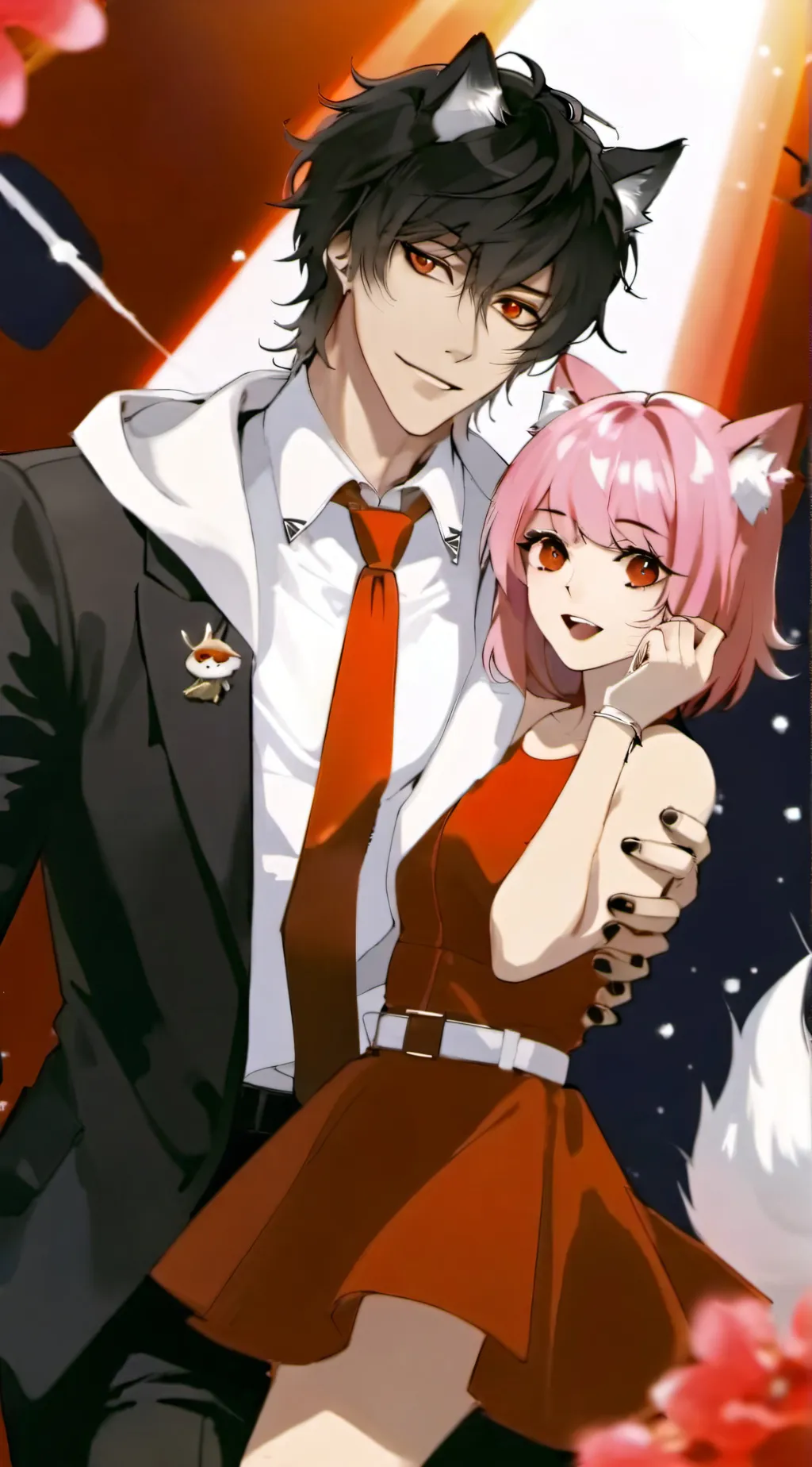 ai character: Jenna and James  background