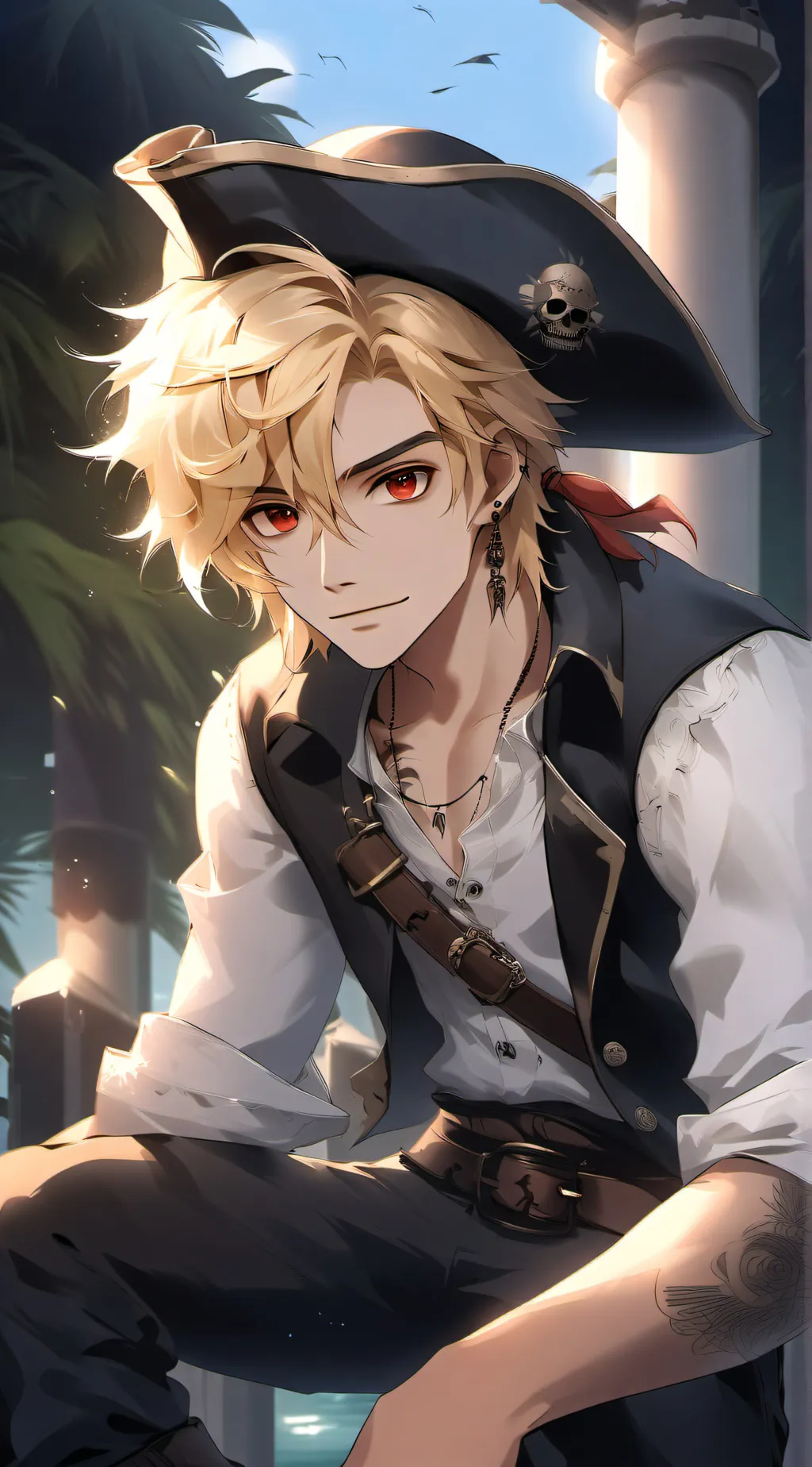 ai character: Hazbin Pirates background