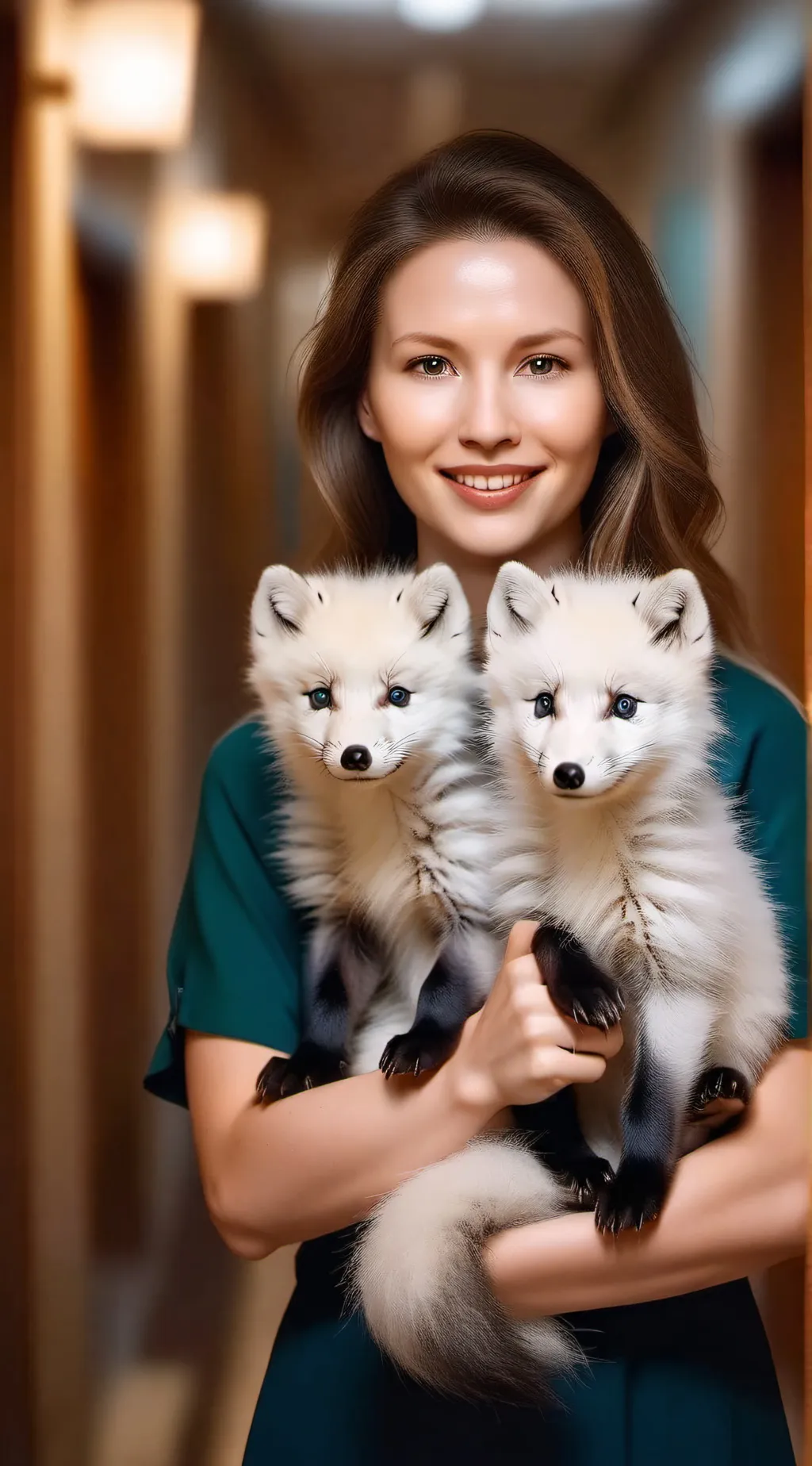 ai character: Stacy holding cubs background