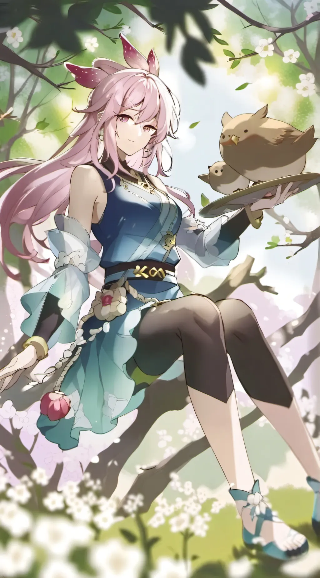 ai character: kny ocean night background