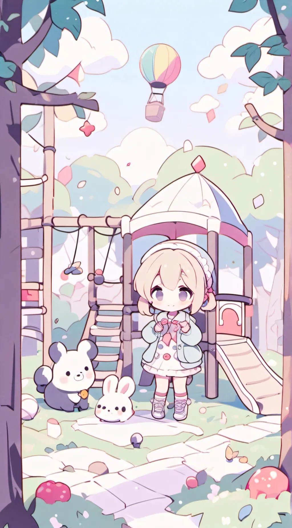 ai character: FPE at the park background