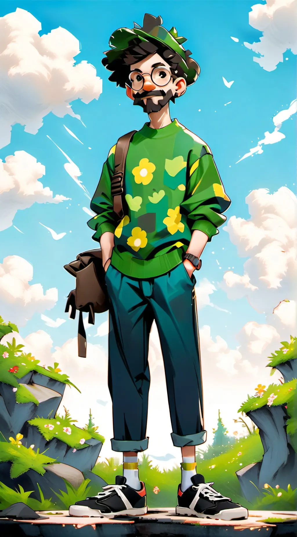 ai character: Luigi background
