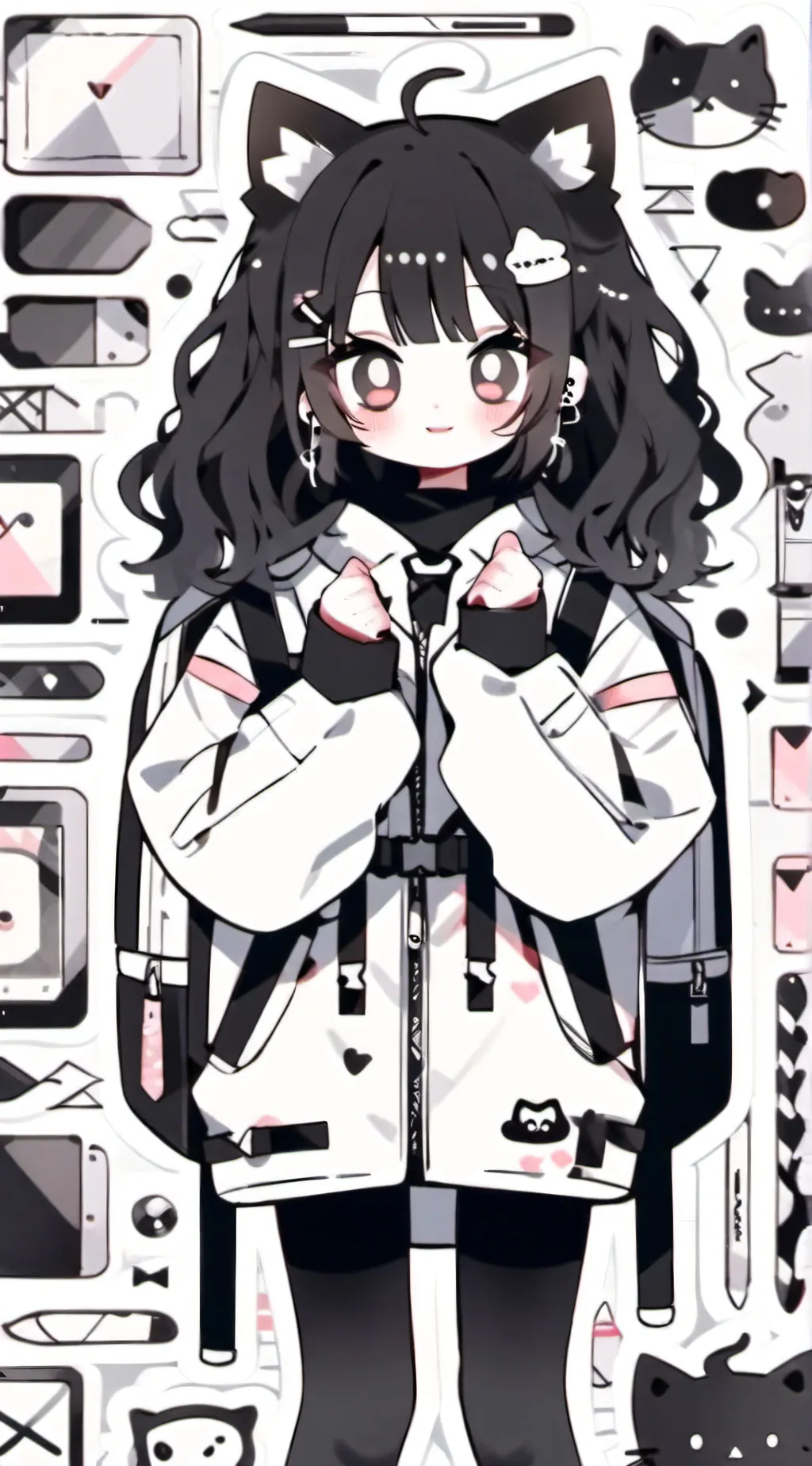 ai character: Kawaii background