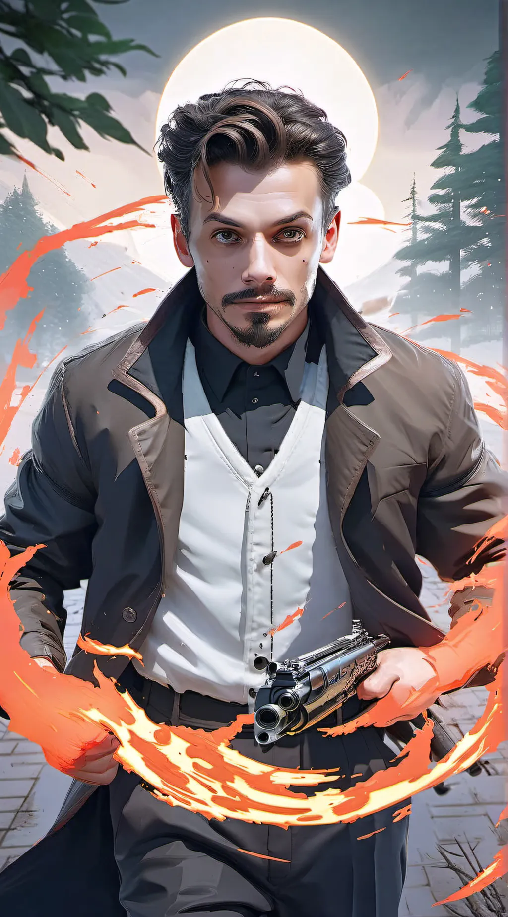 ai character: billy Loomis  background