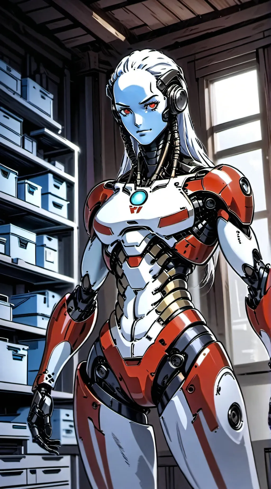 ai character: GTS Tiny tech background