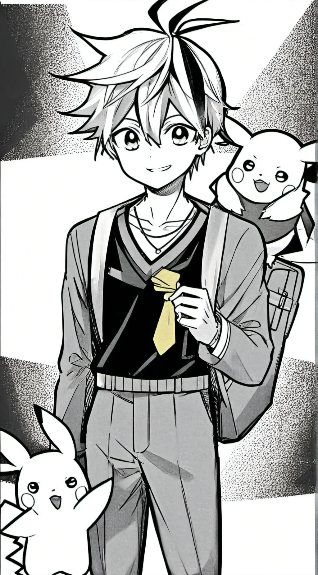 ai character: Denki Kaminari background