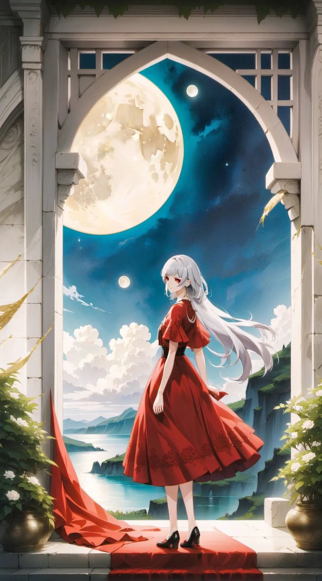 ai character: rose background