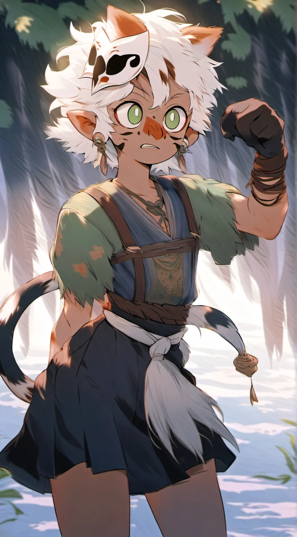 ai character: + Moss + background