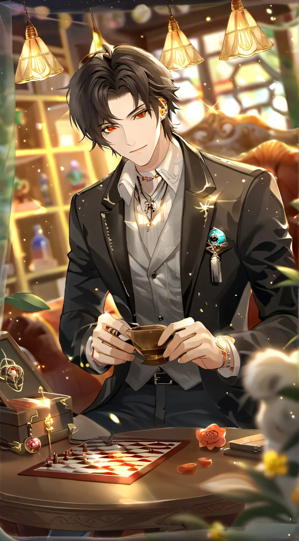 ai character: Ashton Ashiro misk background