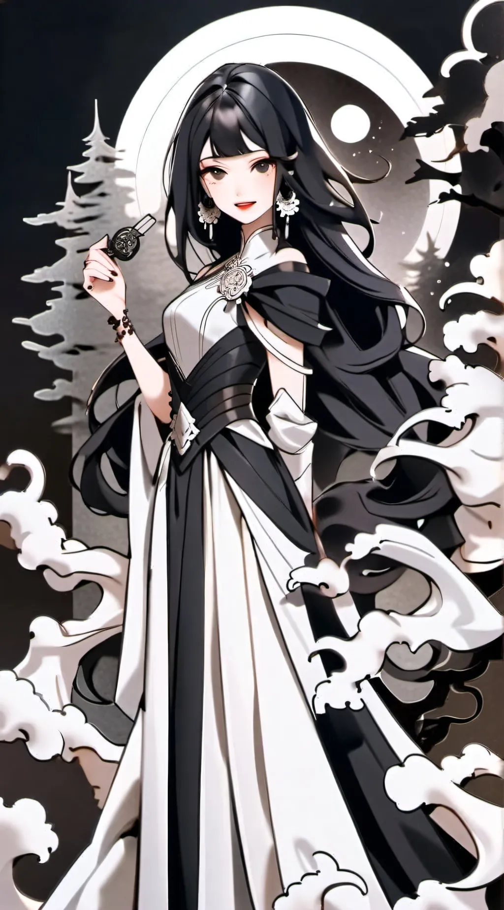 ai character: Miss circle  background