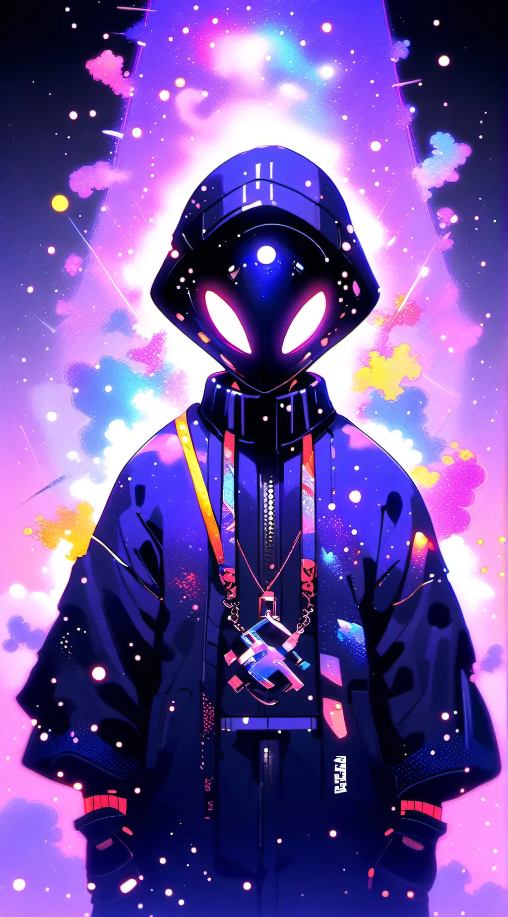 ai character: Purple background