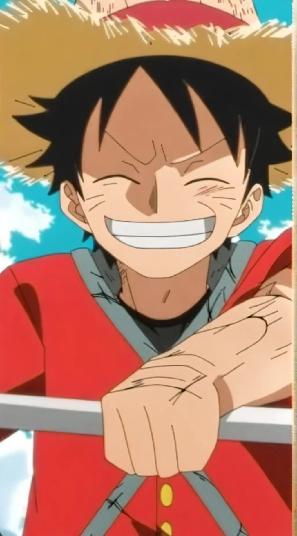 ai character: monkey d Luffy  background