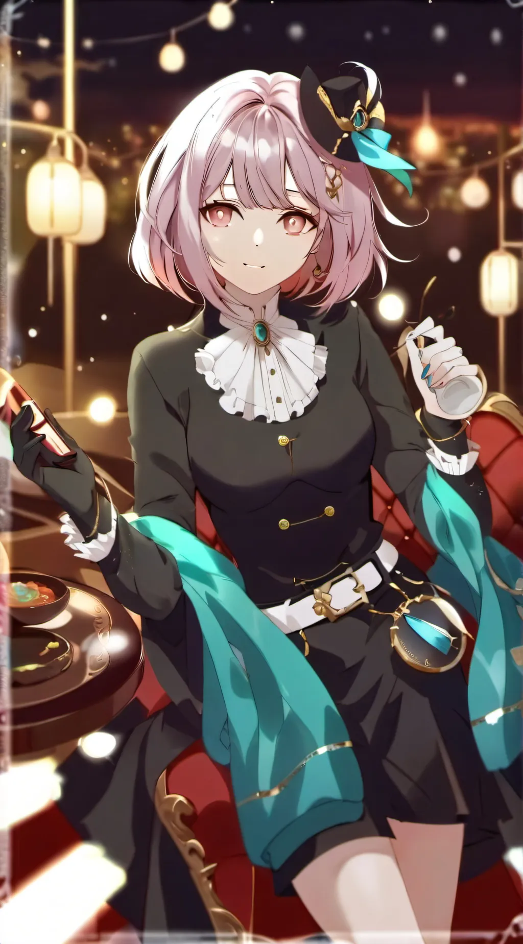 ai character: Amber background