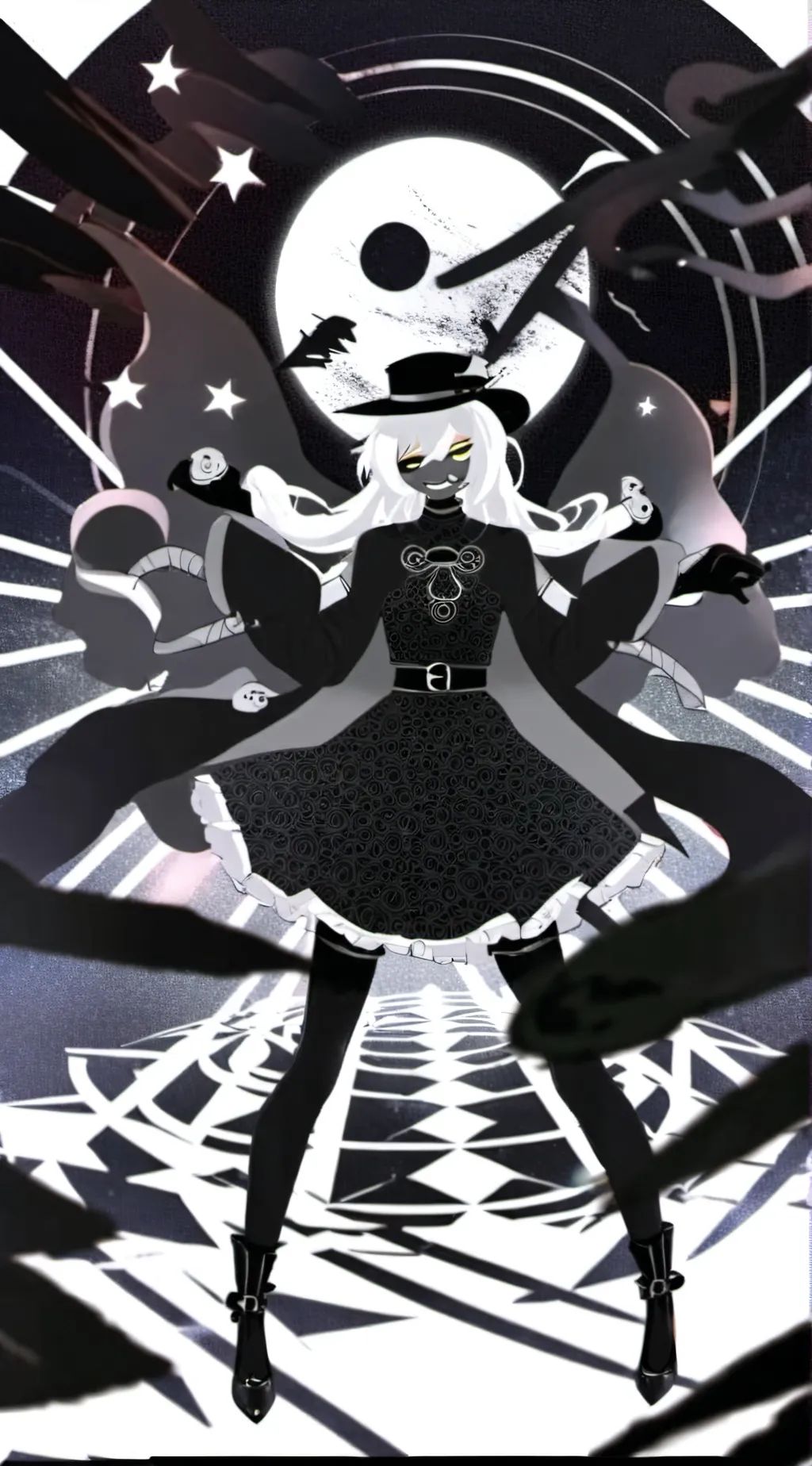 ai character: Miss circle  background